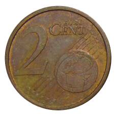 Монета 2 евроцента 2002 года Италия (реверс)