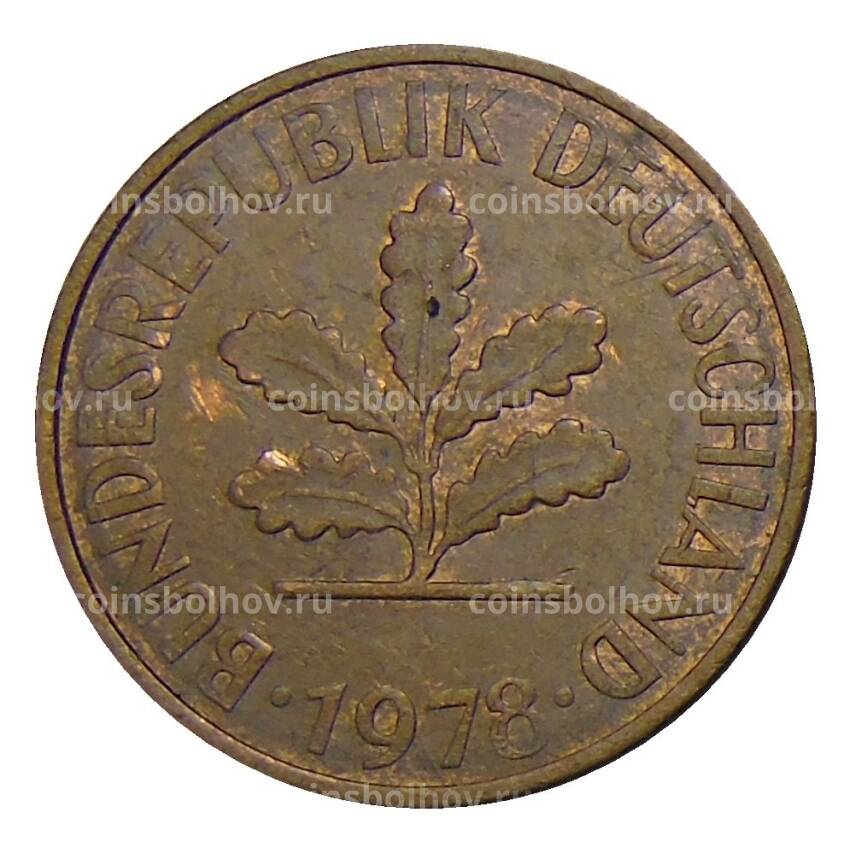 Монета 2 пфеннига 1978 года J Германия