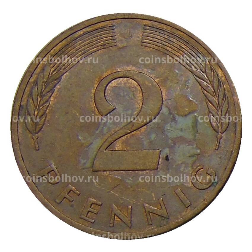 Монета 2 пфеннига 1978 года J Германия (вид 2)