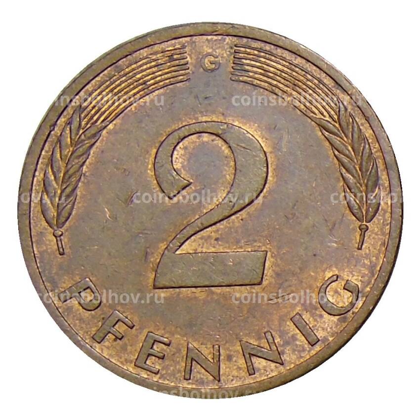 Монета 2 пфеннига 1979 года G Германия (вид 2)