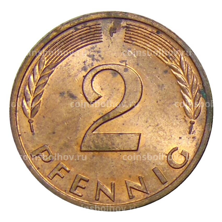 Монета 2 пфеннига 1978 года F Германия (вид 2)