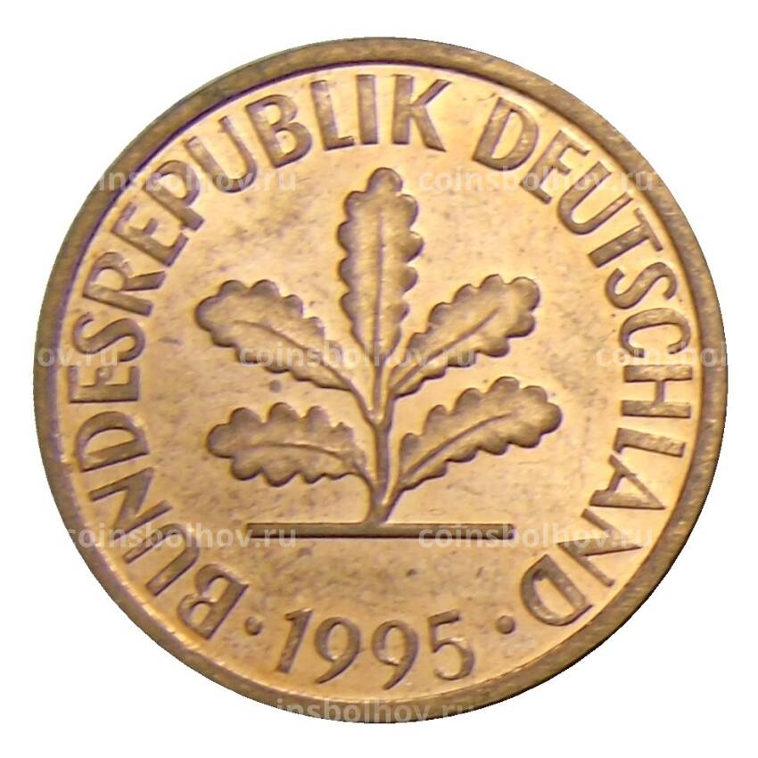 Монета 2 пфеннига 1995 года G Германия