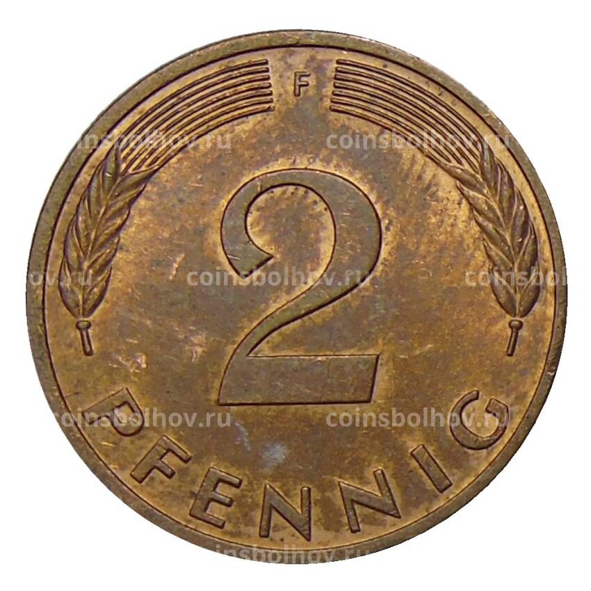 Монета 2 пфеннига 1977 года F Германия (вид 2)