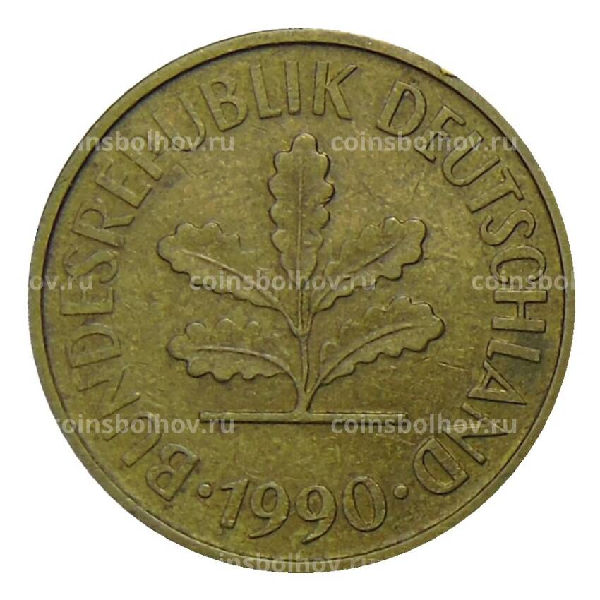 Монета 5 пфеннигов 1990 года A Германия
