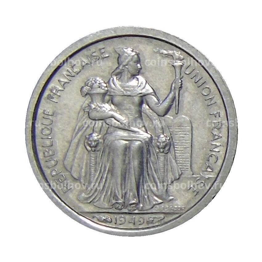 Монета 50 сантимов 1949 года Новая Каледония (вид 2)