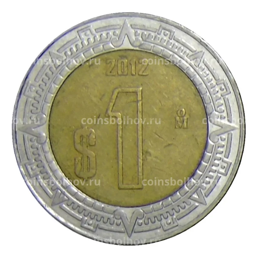 Монета 1 песо 2012 года Мексика