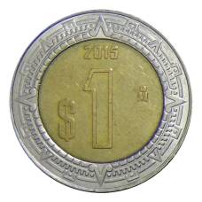 Монета 1 песо 2015 года Мексика (аверс)
