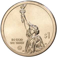 Монета 1 доллар 2020 года P США «Американские инновации — Переменная шкала Гербера» (реверс)