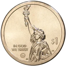 Монета 1 доллар 2020 года P США «Американские инновации — Переменная шкала Гербера» (реверс)