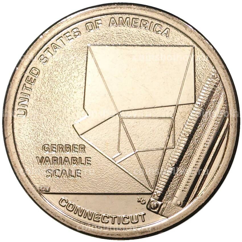Монета 1 доллар 2020 года D США «Американские инновации — Переменная шкала Гербера»