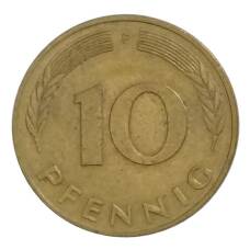 Монета 10 пфеннигов 1991 года F Германия (реверс)