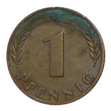 Монета 1 пфенниг 1949 года D Германия (реверс)