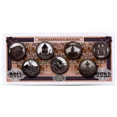 Сувенирная банкнота 2011 года Куба — Монеты Кубы (реверс)