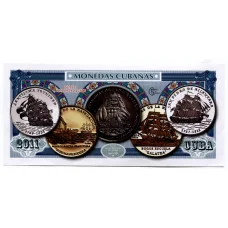 Сувенирная банкнота 2011 года Куба — Монеты Кубы (реверс)