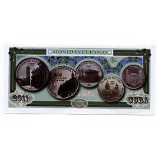 Сувенирная банкнота 2011 года Куба — Монеты Кубы (вид 2)