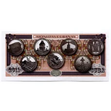 Сувенирная банкнота 2011 года Куба — Монеты Кубы (реверс)