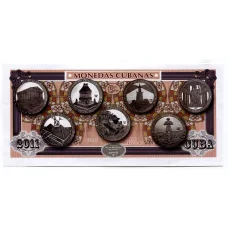 Сувенирная банкнота 2011 года Куба — Монеты Кубы (реверс)