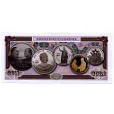 Сувенирная банкнота 2011 года Куба — Монеты Кубы (реверс)
