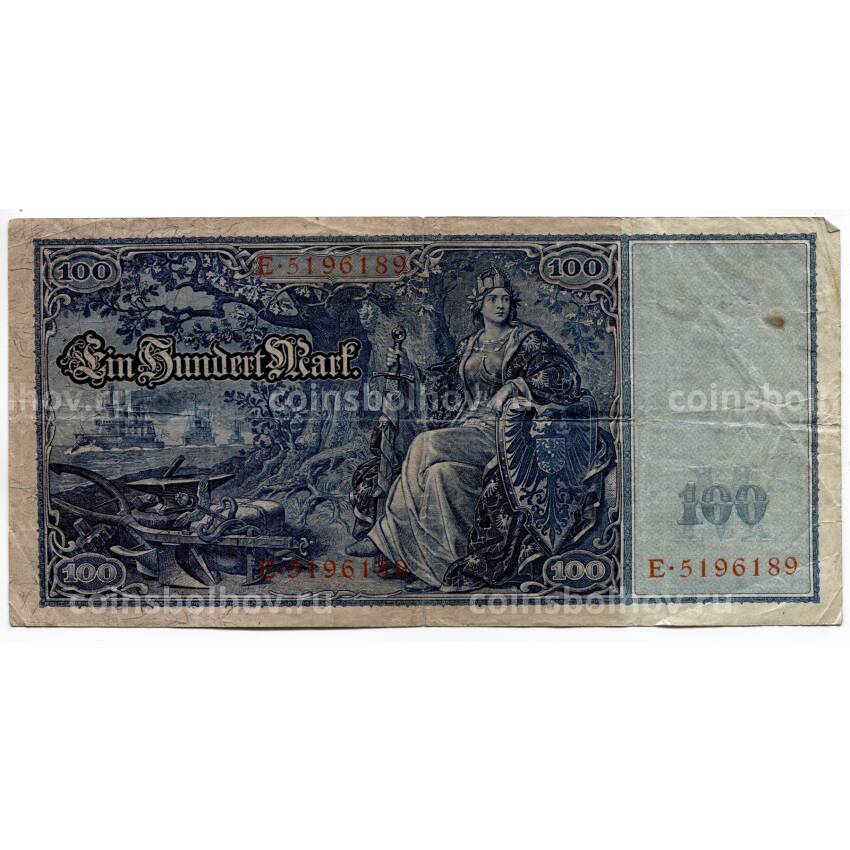 Банкнота 100 марок 1910 года Германия (вид 2)
