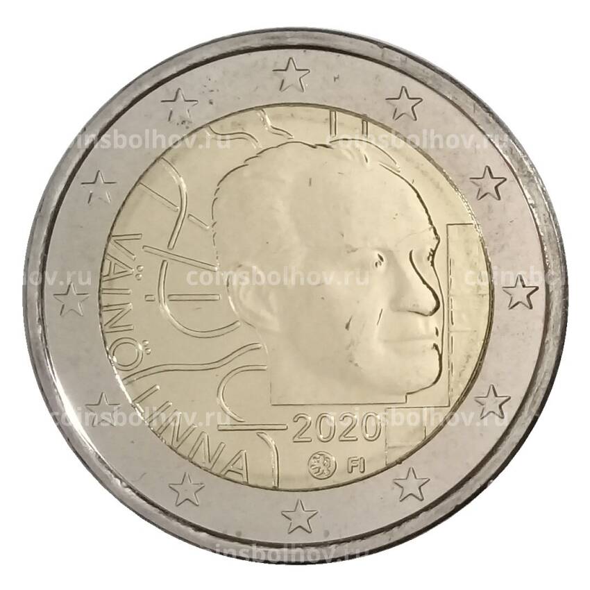 Монета 2 евро 2020 года Финляндия — 100 лет со дня рождения Вяйнё Линна