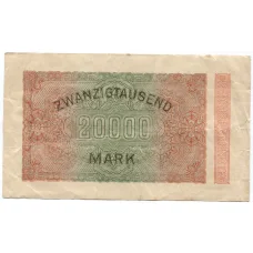 Банкнота 20000 марок 1923 года Германия (вид 2)