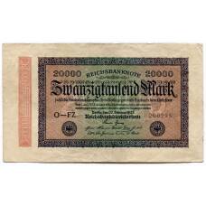 Банкнота 20000 марок 1923 года Германия