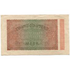 Банкнота 20000 марок 1923 года Германия (вид 2)