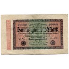 Банкнота 20000 марок 1923 года Германия