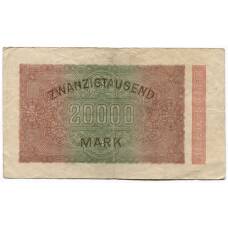 Банкнота 20000 марок 1923 года Германия (вид 2)