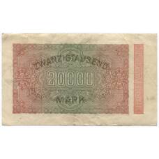 Банкнота 20000 марок 1923 года Германия (вид 2)