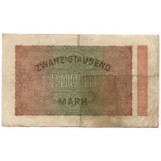 Банкнота 20000 марок 1923 года Германия (вид 2)