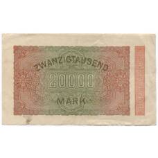 Банкнота 20000 марок 1923 года Германия (вид 2)