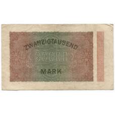 Банкнота 20000 марок 1923 года Германия (вид 2)