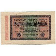 Банкнота 20000 марок 1923 года Германия