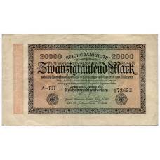 Банкнота 20000 марок 1923 года Германия