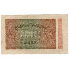 Банкнота 20000 марок 1923 года Германия (вид 2)