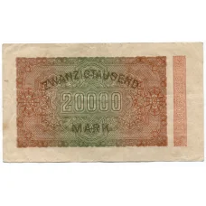 Банкнота 20000 марок 1923 года Германия (реверс)