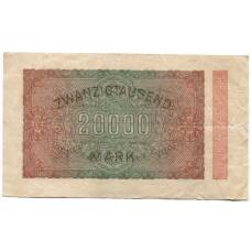 Банкнота 20000 марок 1923 года Германия (вид 2)