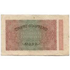 Банкнота 20000 марок 1923 года Германия (вид 2)
