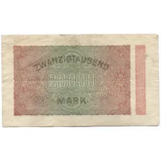 Банкнота 20000 марок 1923 года Германия (вид 2)