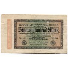 Банкнота 20000 марок 1923 года Германия