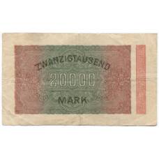 Банкнота 20000 марок 1923 года Германия (вид 2)