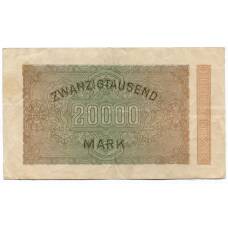 Банкнота 20000 марок 1923 года Германия (вид 2)