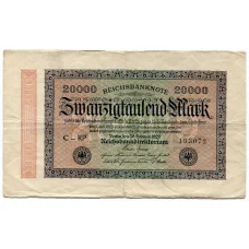 Банкнота 20000 марок 1923 года Германия