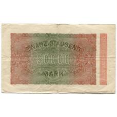 Банкнота 20000 марок 1923 года Германия (вид 2)