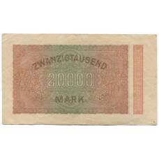 Банкнота 20000 марок 1923 года Германия (вид 2)