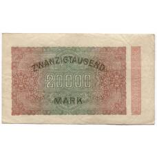 Банкнота 20000 марок 1923 года Германия (вид 2)