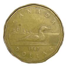Монета 1 доллар 1987 года Канада (аверс)