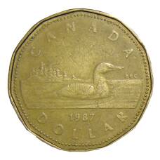 Монета 1 доллар 1987 года Канада (аверс)