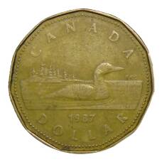 Монета 1 доллар 1987 года Канада (аверс)